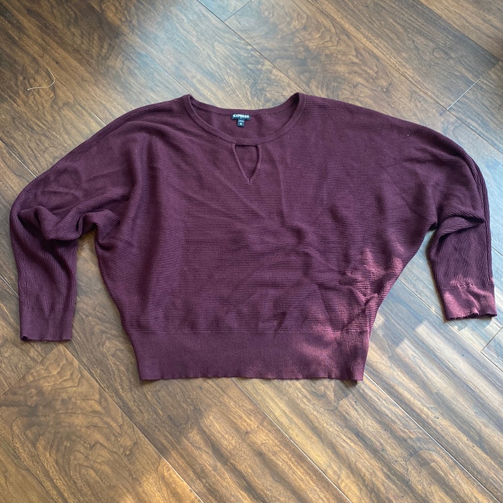 Maroon Express Cropped Sweater Size XL